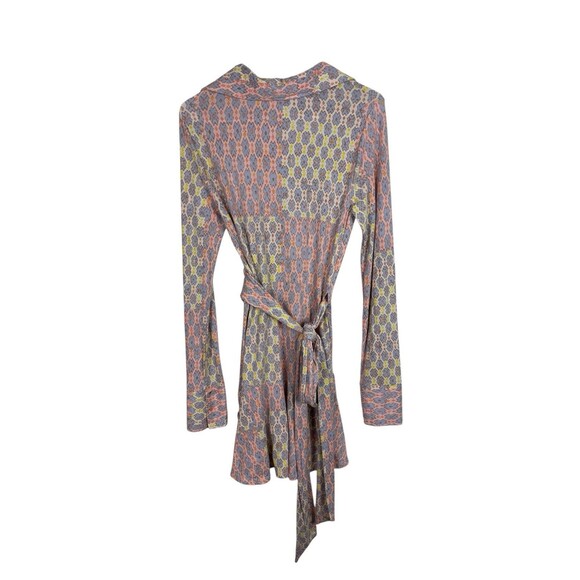 Free People Rhetta Wrap Mini Dress Boho Preppy Casual Basic Fall Retro Womens S - Picture 3 of 9